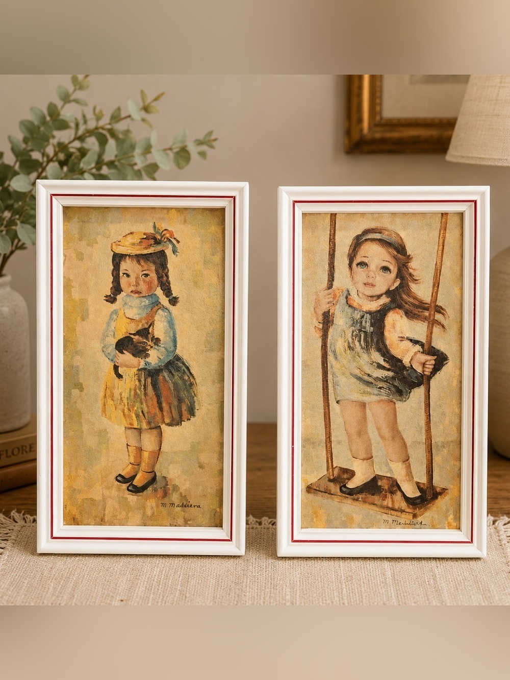 M. MEDEIROS – Pair of Framed  Prints –